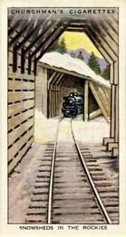 1937 Churchman's Wonderful Railway Travel #8 Snowsheds in the Rockies Front