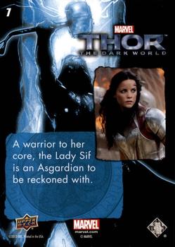 2013 Upper Deck Thor The Dark World #7 A Warrior to Her Core Back