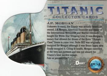1998 Dart Titanic - Gold Foil Die Cuts #DC-4 J.P. Morgan Back