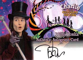 2005 ArtBox Charlie and the Chocolate Factory - Autographs #NNO Johnny Depp Front