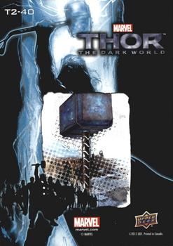 2013 Upper Deck Thor The Dark World - Stickers #T2-40 Mjolnir Back