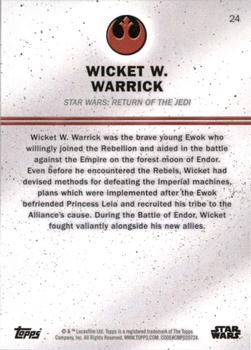 2016 Topps Star Wars Card Trader #24 Wicket W. Warrick Back