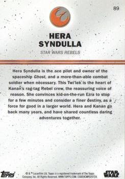 2016 Topps Star Wars Card Trader #89 Hera Syndulla Back