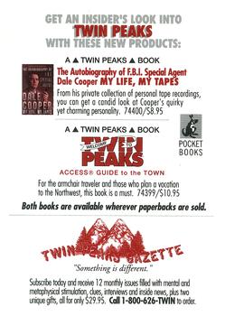 1991 Star Pics Twin Peaks #NNO Advertising card Front