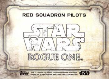 2016 Topps Star Wars Rogue One Series 1 #15 Red Squadron Pilots Back