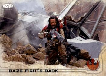 2016 Topps Star Wars Rogue One Series 1 #28 Baze Fights Back Front