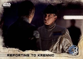 2016 Topps Star Wars Rogue One Series 1 #52 Reporting to Krennic Front