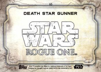 2016 Topps Star Wars Rogue One Series 1 #65 Death Star Gunner Back