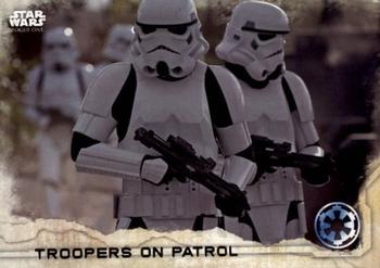 2016 Topps Star Wars Rogue One Series 1 #89 Troopers on Patrol Front