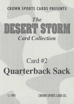 1991 Crown Sports Desert Storm #2 Quarterback Sack Back