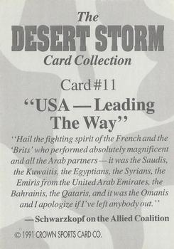 1991 Crown Sports Desert Storm #11 USA Leading The Way Back