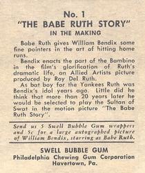 1948 Swell Babe Ruth Story #1 In the Making Back