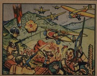 1938 Gum Inc. Horrors of War (R69) #24 Italian Squadrons Flying Low Slaughter Ethiopians Front