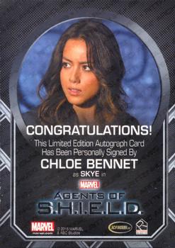 2015 Rittenhouse Marvel: Agents of S.H.I.E.L.D. Season 2 - Autographs Silver Script #NNO Chloe Bennet Back