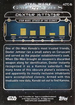 2017 Topps Star Wars: Galactic Files Reborn #AOTC-16 Dexter Jettster Back