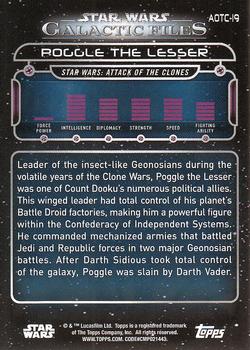 2017 Topps Star Wars: Galactic Files Reborn #AOTC-19 Poggle the Lesser Back