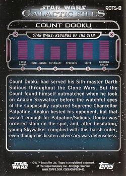2017 Topps Star Wars: Galactic Files Reborn #ROTS-8 Count Dooku Back
