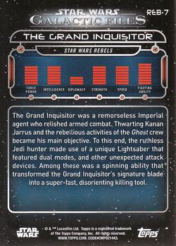 2017 Topps Star Wars: Galactic Files Reborn #REB-7 The Grand Inquisitor Back