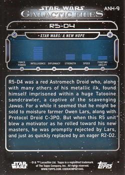 2017 Topps Star Wars: Galactic Files Reborn #ANH-9 R5-D4 Back