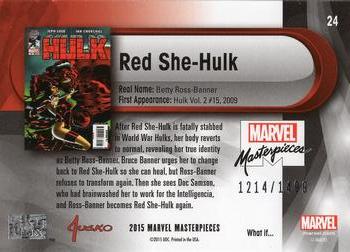 2016 Upper Deck Marvel Masterpieces - What If... #24 Red She-Hulk Back