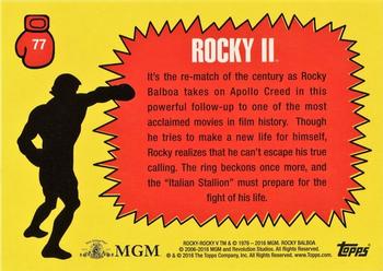 2016 Topps Rocky 40th Anniversary #77 Last minute advice Back