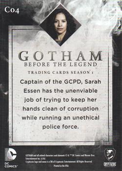2016 Cryptozoic Gotham Season 1 - Character Bios #C04 Sarah Essen Back