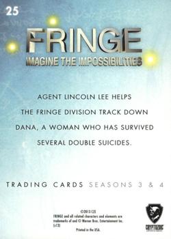 2013 Cryptozoic Fringe Seasons 3 & 4 #25 Lincoln Back