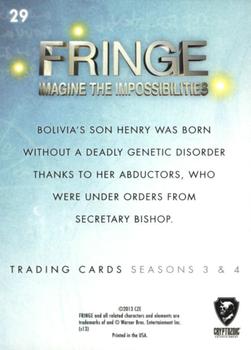 2013 Cryptozoic Fringe Seasons 3 & 4 #29 Henry Back
