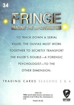 2013 Cryptozoic Fringe Seasons 3 & 4 #34 Double Vision Back
