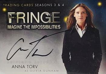 2013 Cryptozoic Fringe Seasons 3 & 4 - Autograph #A1 Anna Torv Front