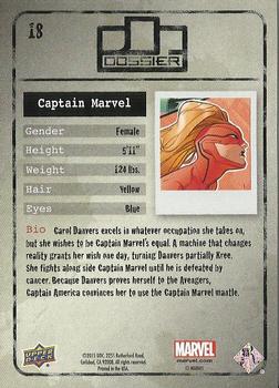 2015 Upper Deck Marvel Dossier - Foil #18 Captain Marvel Back