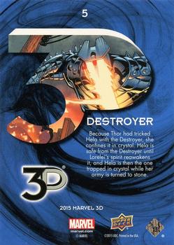 2015 Upper Deck Marvel 3D #5 Destroyer Back