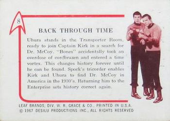 1967 Leaf Star Trek #8 Back Through Time Back
