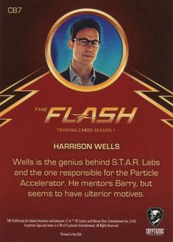 2016 Cryptozoic The Flash Season 1 - Character Bios Golden Glider Foil Stamp #CB7 Harrison Wells Back