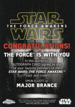 2016 Topps Chrome Star Wars The Force Awakens - Autographs #CA-EE Emun Elliott Back