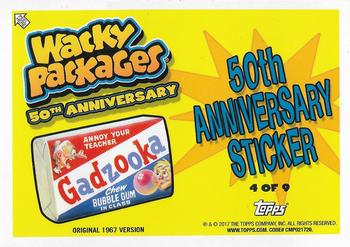 2017 Topps Wacky Packages 50th Anniversary #4 Gadzooka Back