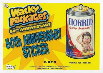 2017 Topps Wacky Packages 50th Anniversary #6 Horrid Back
