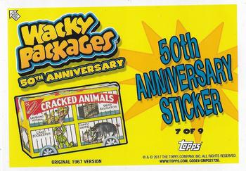 2017 Topps Wacky Packages 50th Anniversary #7 Cracked Animals Back