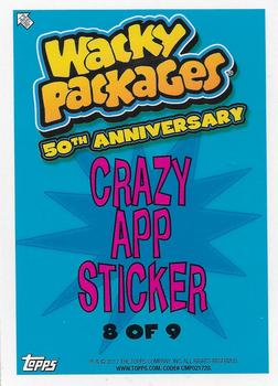 2017 Topps Wacky Packages 50th Anniversary #8 Pac-Pizza Back