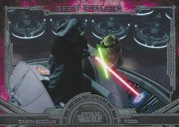 2016 Topps Star Wars Masterwork - Great Rivalries #GR-6 Yoda / Darth Sidious Front