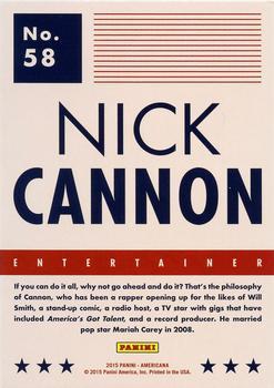 2015 Panini Americana - Blue #58 Nick Cannon Back