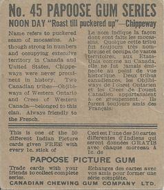 1934 Papoose Gum Indians (V254) #45 Noon Day Back
