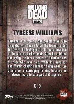 2016 Topps The Walking Dead Season 5 - Character Profiles #C-9 Tyreese Williams Back
