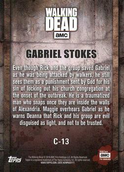 2016 Topps The Walking Dead Season 5 - Character Profiles #C-13 Gabriel Stokes Back
