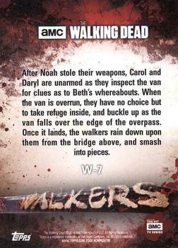 2016 Topps The Walking Dead Season 5 - Walkers #W-7 Walker Back