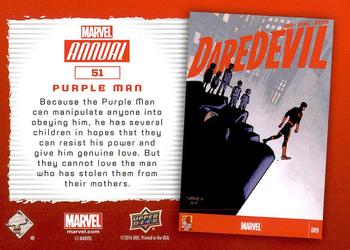 2016 Upper Deck Marvel Annual #51 Purple Man Back