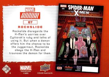 2016 Upper Deck Marvel Annual #67 Rockslide Back