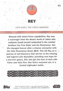 2016 Topps Star Wars Card Trader - Blue #45 Rey Back