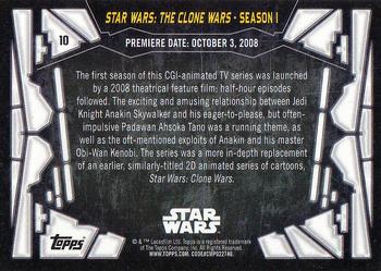 2017 Topps Star Wars 40th Anniversary #10 Star Wars: The Clone Wars - Season 1 Back