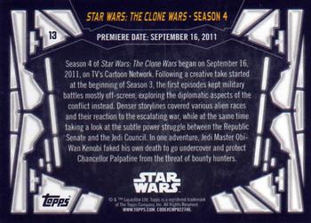 2017 Topps Star Wars 40th Anniversary #13 Star Wars: The Clone Wars - Season 4 Back
